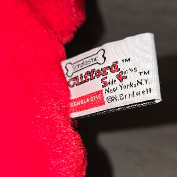 Vintage CLIFFORD THE BIG RED DOG 8"  Scholastic Side Kicks Plush 1997 - Picture 8 of 11